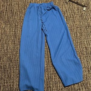 Shein Wide leg blue flowy pants